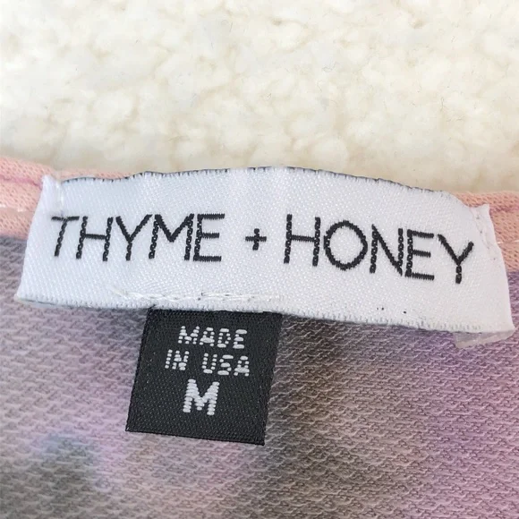 NWT Thyme + Honey Womens Swing Purple & Gray Tie Dye Top SIZE MEDIUM - Picture 2 of 7